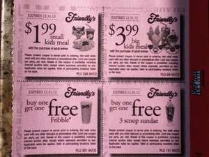   Free Fribble, $1.99 Small Kids Meal, $3.99 big kids meal   