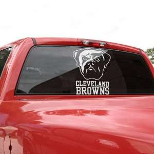  Cleveland Browns 18 x 18 White Logo Decal: Sports 