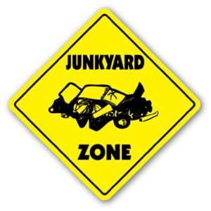 JUNKYARD ZONE Sign xing gift novelty junk yard cars truck 