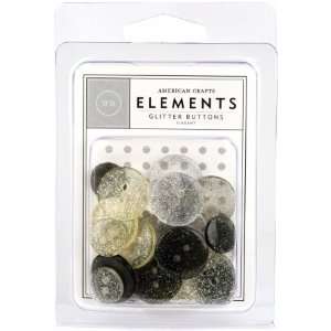   Crafts GLB 85429 Elements Glitter Buttons 2   Pack of 4: Toys & Games