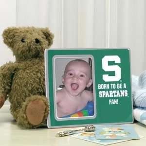   State Spartans Green Born To Be Ceramic Picture Frame