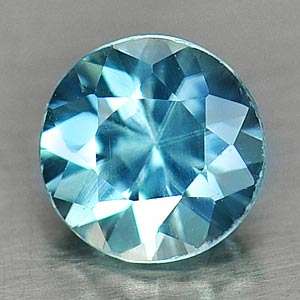   99 Calibrate Size 5 Mm. Round Diamond Cut Natural Blue Zircon  