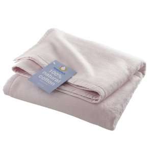   Hippychick Organic Cotton Fleece Pram Blanket 100x75 cm   Pink Baby
