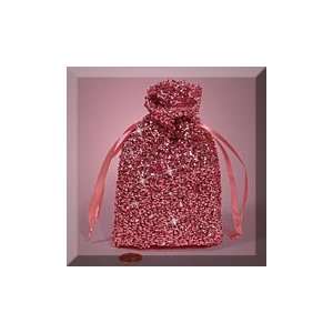  12ea   5 X 8 Hot Pink Metallic Glam Bag Health & Personal 