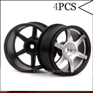 4PCS RC 1:10 Scale Car On Road 6 Spoke 26MM Plastic Wheel Rim 9054 