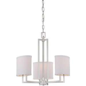 Satco Products Inc 60/4757 Gemini   3 Light Chandelier w/ Slate Gray 