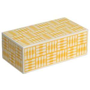  1970 Collection Foxy Yellow Lacquer Jewelry Box By Wolf 