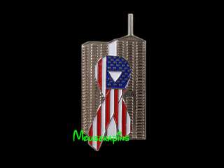 911 USA Flag Ribbon New York WORLD TRADE CENTER 2001 Lapel Pin  