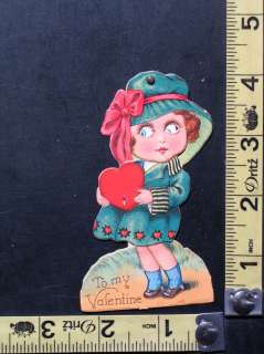 Vintage Mechanical Valentine Made in Germany   Girl with Moving Head 