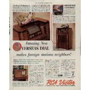   foreign stations neighbors! .. 1937 RCA Victor Radio ad, A0856