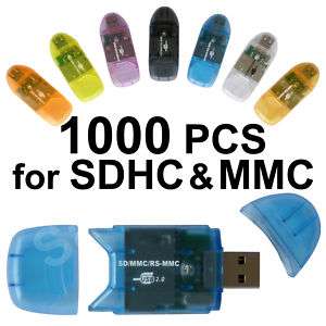 1000X USB 2.0 SDHC SD MMC High Speed Memory Card Reader  