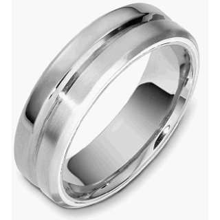    7mm Wide Plain Platinum Wedding Band   10.75 