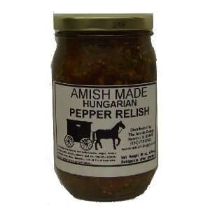 Mild Hungarian Pepper Relish   2 16 Oz Jars  Grocery 