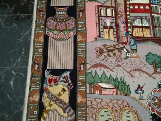 rugs Oriental TABRIZ carpets 10x6 PICTORIAL MASTERPIECE  