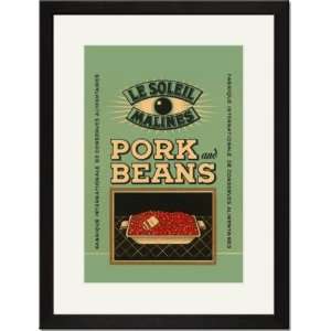   Matted Print 17x23, Le Soleil Malines   Pork And Beans: Home & Kitchen