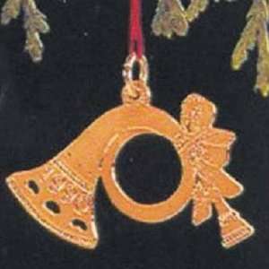  Brass Horn 1990 Miniature Hallmark Ornament QXM5793