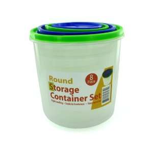  4 Pack round storage container set with lids   Pack of 4 