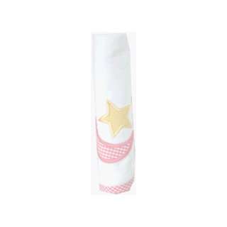  3 Marthas Baby Receiving Blanket   Pink Moon and Star 