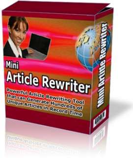   Article Rewriting Software with 120,000 + PLR Articles + Bonus On CD