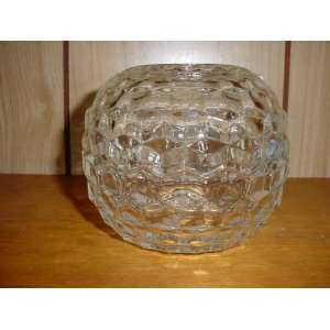  Crystal Glass Candle Holder Bowl 