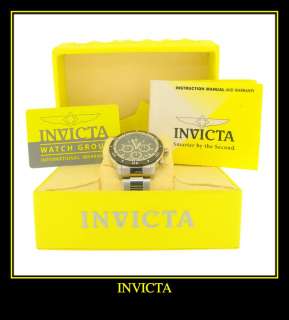 Invicta 1203 Mens Invicta II Black Dial/Chronograph Stainless Steel 