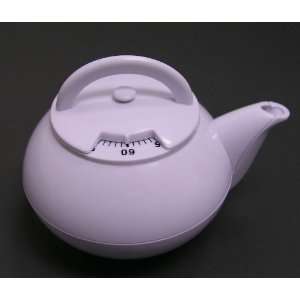  White Teapot Shaped 60 Minutes Mechanical Timer: Kitchen 