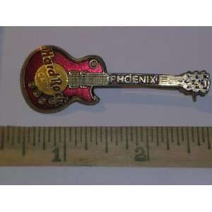  Hard Rock Cafe Guitar Pin Red and Gold Phoenix Guitar HRC 