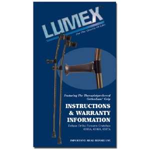  Lumex 6345 Deluxe Ortho Forearm Crutches Large Bronze 