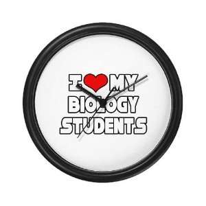  I Love My Biology Students Funny Wall Clock by  