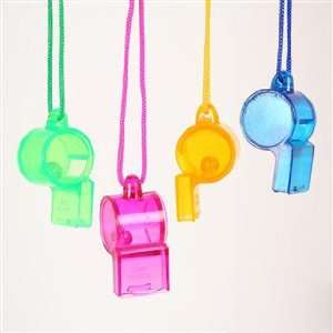    48 Pieces of Transparent Whistles, Party Suppliers
