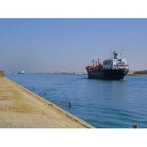  Northbound Freighter on the Suez Ship Canal, Suez, Egypt 