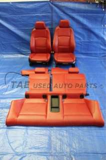 2008 BMW 135I RED LEATHER FRONT & REAR SEATS SRS E82  