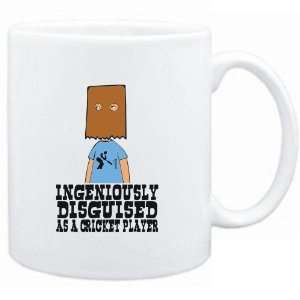 Mug White  Ingeniously Disguised as a Cricket Player 