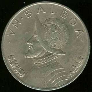 PANAMA BEAUTY SCARCE 1 BALBOA 1947 SILVER COIN LOOK  