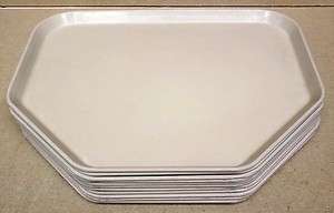 Cafeteria Trays 18in x 14in Fiberglass Beige Lot of 21  