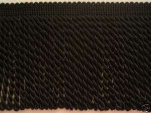 Bullion Fringe Fabric Trim PBF152 2 Black  