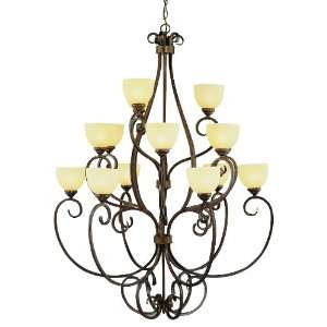 Trans Globe 7219 ROB New Century   Fifteen Light Chandelier, Rubbed 