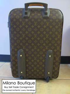 Authentic LOUIS VUITTON Monogram Pegase 55 Rolling Suitcase Luggage 