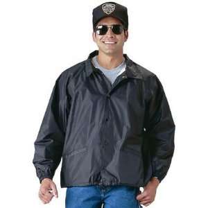  7640 Blank Black Law Enforcement Coaches Jacket (X Large 