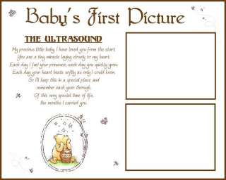 Classic Winnie the Pooh Baby Ultrasound Print Scrapbook  