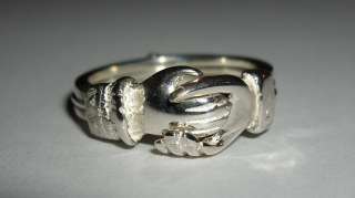 English Platinum Fede Gimmel Ring Craftsman Made  
