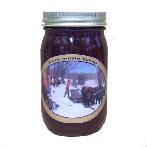 Amish Pure Maple Syrup   16 Oz Jar Grocery & Gourmet Food