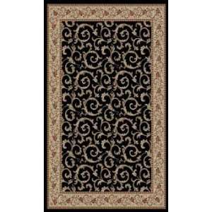  828 Rhine RH08Black Traditional 23 x 77 Area Rug: Home 