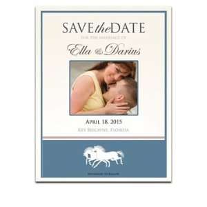    30 Save the Date Cards   Horse Wisper Steel: Office Products