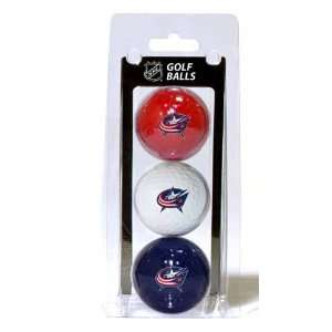  Columbus Blue Jackets Set of 3 Multicolor Golf Balls 