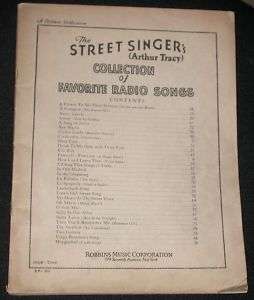 ARTHUR TRACY The Street Singer 1930s Music Radio Songs  