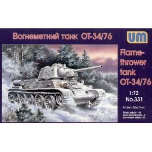  UniModels 1/72 OT34/76 WWII Soviet Flamethrower Tank Kit w 