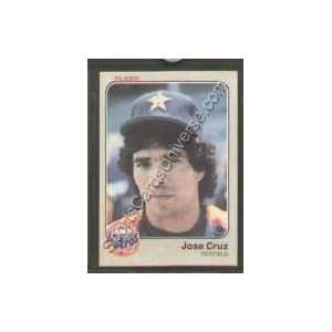  1983 Fleer Regular #446 Jose Cruz, Houston Astros Baseball 