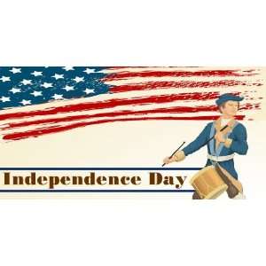  3x6 Vinyl Banner   Independence Day 