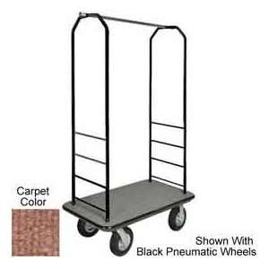  Easy Mover Bellman Cart Black, Tan Carpet, Black Bumper, 5 